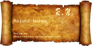 Reichl Norma névjegykártya